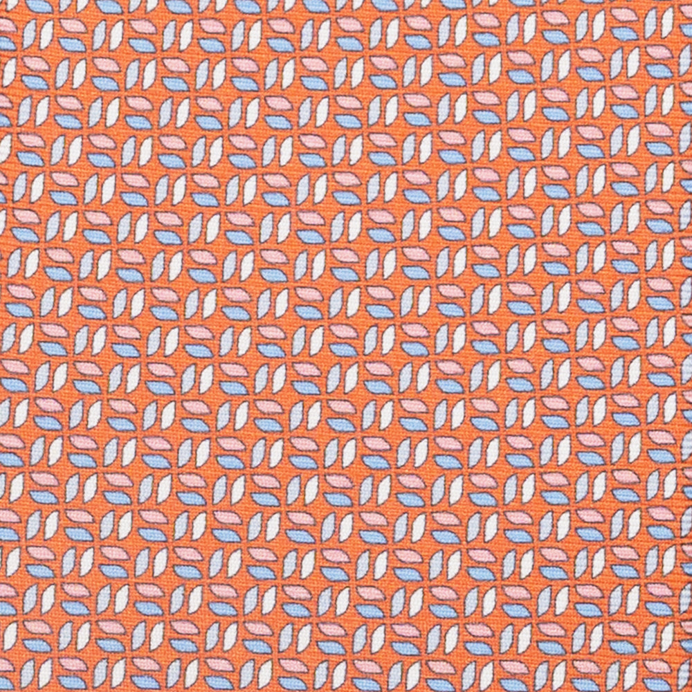 3-Fold Silk Tie, Micro Pattern, Orange - JC059588_3