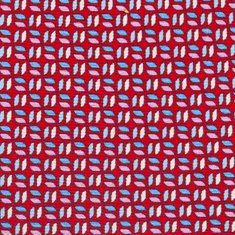 Cravatta 3 pieghe in Seta, Micro Fantasia, Rosso - JC059588_4 T
