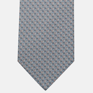 3-Fold Silk Tie, Micro Pattern, Grey - JC059588_8