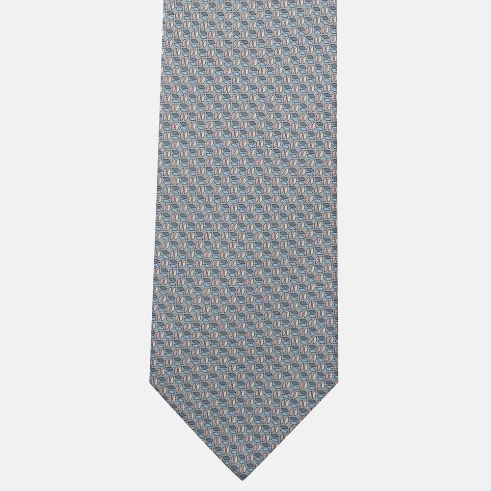 3-Fold Silk Tie, Micro Pattern, Grey - JC059588_8