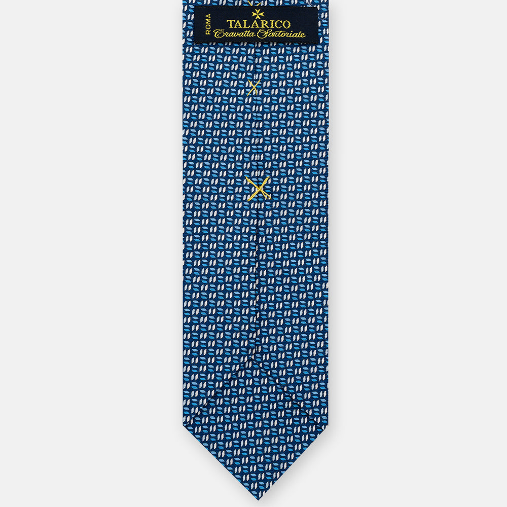 3-Fold Silk Tie, Micro Pattern, Light Blue - JC059588_9 T