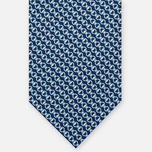 3-Fold Silk Tie, Interlocking Pattern, Light Blue - JC059626_12 T
