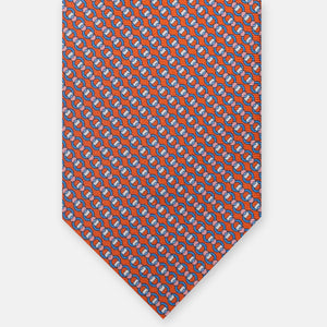 3-fold Silk Tie, Concatenated, Orange - JC059626_2 T
