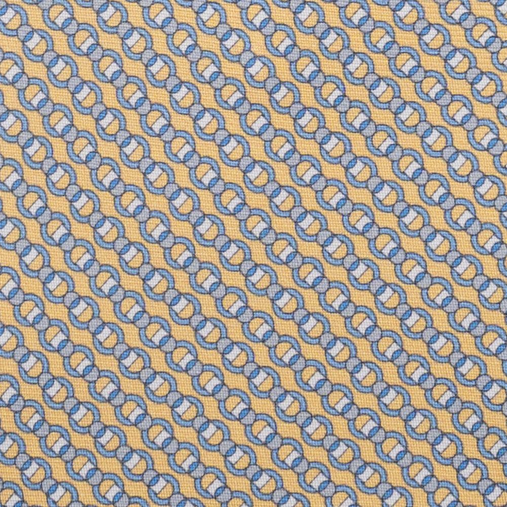 3-Fold Silk Tie, Chain Pattern, Yellow - JC059626_8