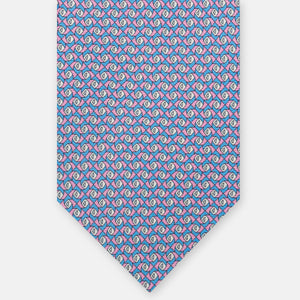 3-Fold Silk Tie, Geometric Pattern, Pink - JC059628_1 T