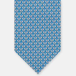 3-Fold Silk Tie, Geometric Pattern, Sky Blue - JC059630_2 T