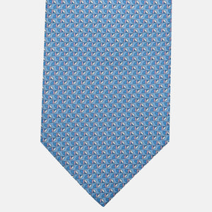 3-Fold Silk Tie, Micro Pattern, Light Blue Pink - JC059631_2