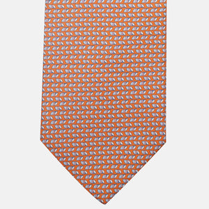 3-Fold Silk Tie, Micro Pattern, Light Orange - JC059631_4