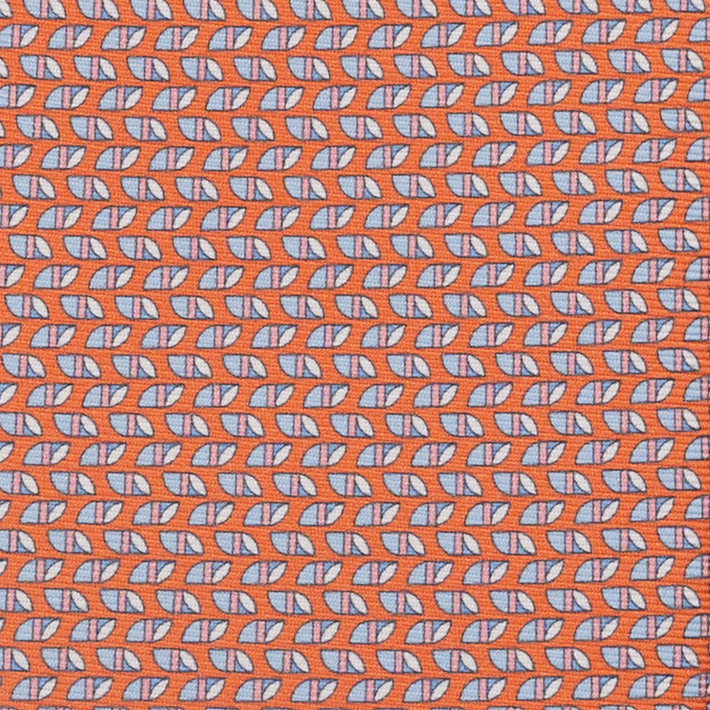 3-Fold Silk Tie, Micro Pattern, Dark Orange - JC059631_5