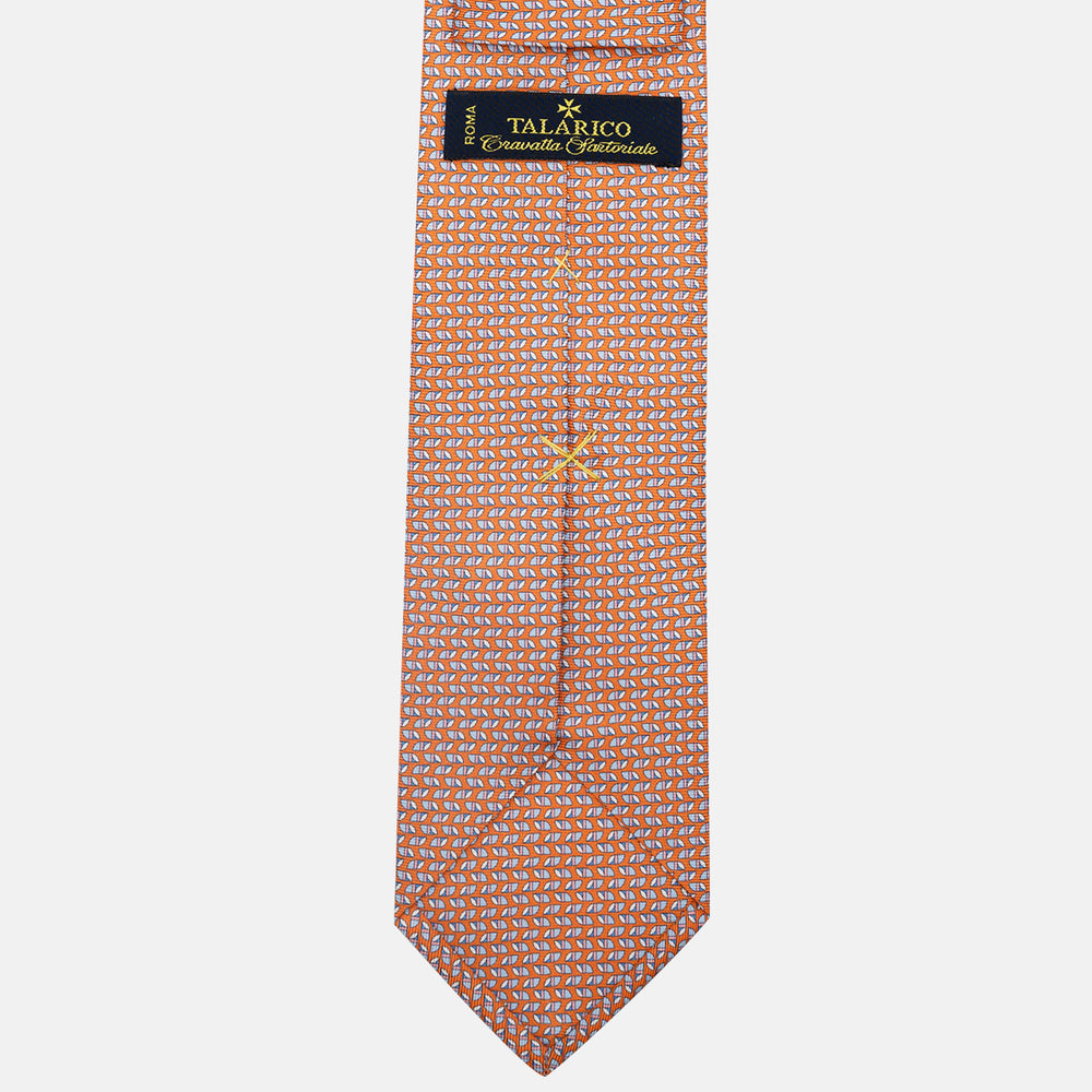 3-Fold Silk Tie, Micro Pattern, Light Orange - JC059631_4