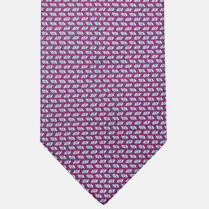3-Fold Silk Tie, Micro Pattern, Magenta - JC059631_7