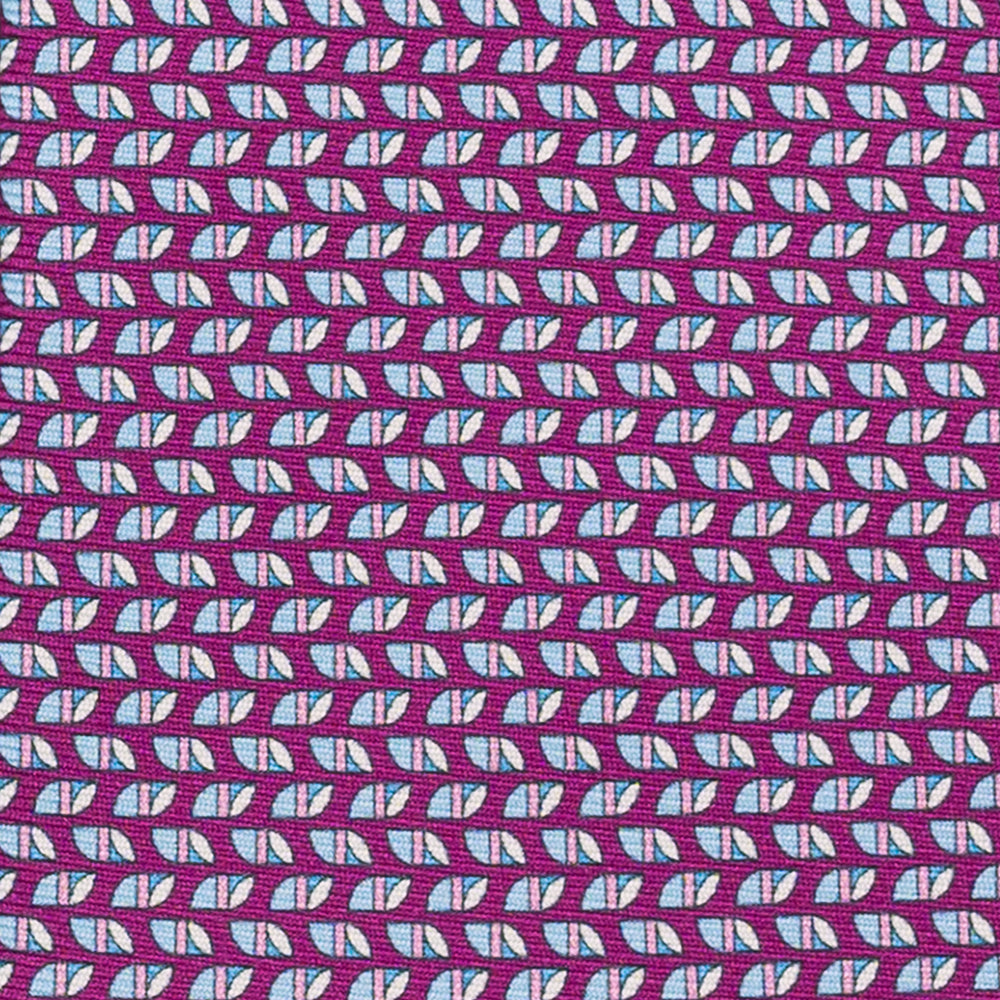 Cravatta 3 pieghe in Seta, Micro Fantasia, Magenta - JC059631_7 T