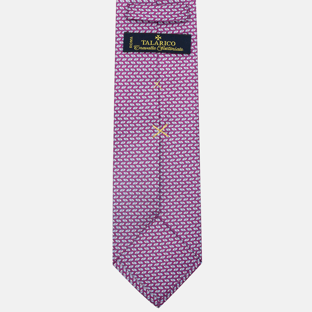 3-Fold Silk Tie, Micro Pattern, Magenta - JC059631_7