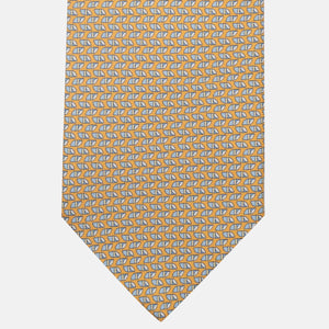 3-Fold Silk Tie, Micro Pattern, Yellow - JC059631_8