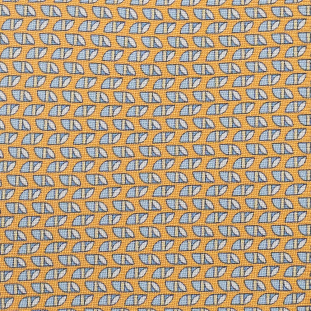 3-Fold Silk Tie, Micro Pattern, Yellow - JC059631_8