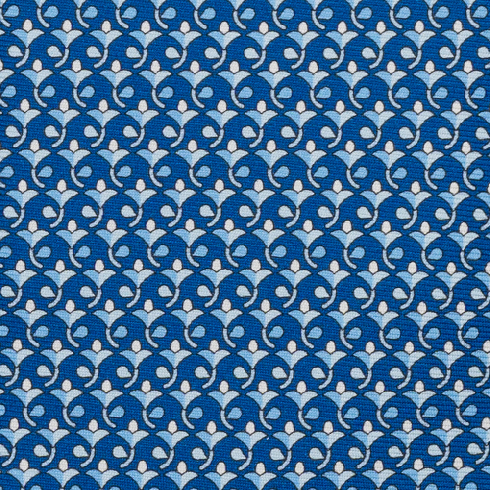 Cravatta 3 pieghe in Seta, Fantasia Floreale, Azzurro - JC060094_12 T