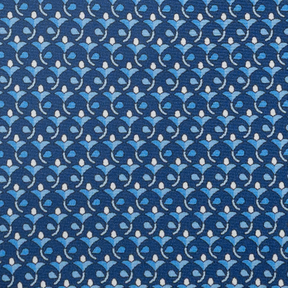 3-Fold Silk Tie, Floral Pattern, Light Blue - JC060094_3