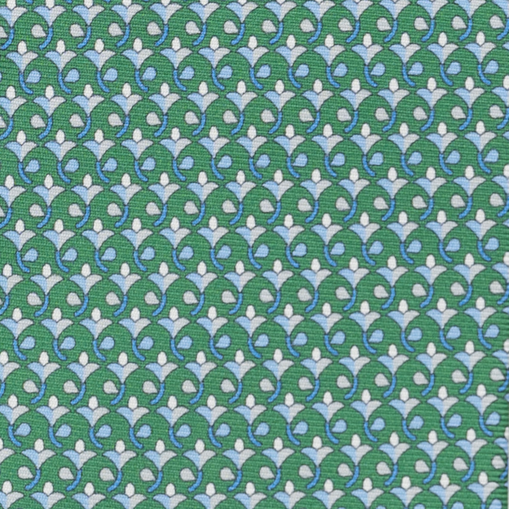 3-Fold Silk Tie, Floral Pattern, Green - JC060094_6