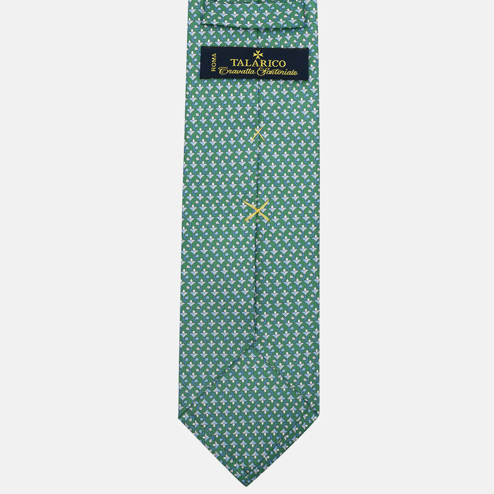 3-Fold Silk Tie, Floral Pattern, Green - JC060094_6