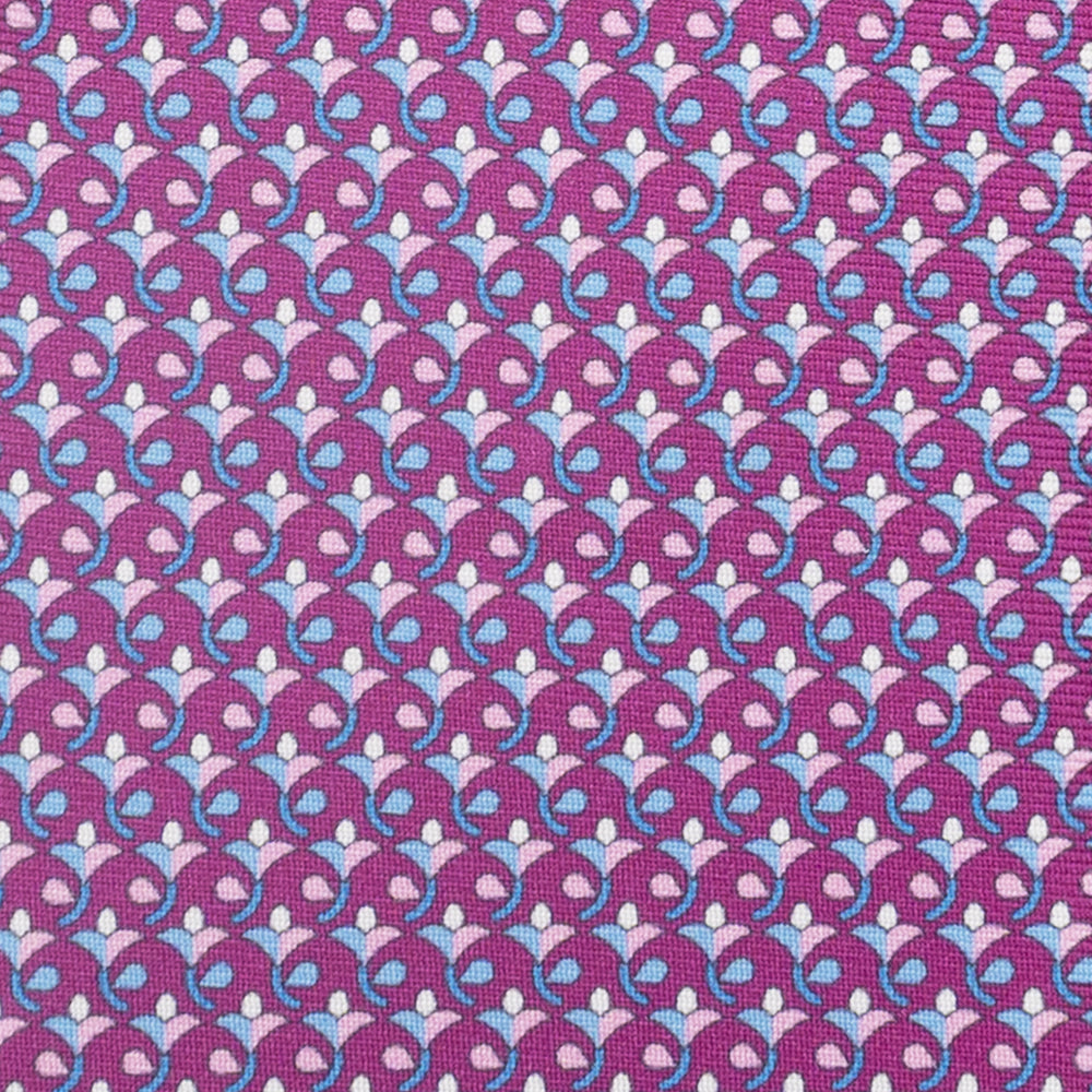 3-Fold Silk Tie, Floral Pattern, Magenta - JC060094_7