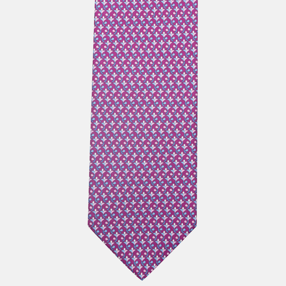 3-Fold Silk Tie, Floral Pattern, Magenta - JC060094_7