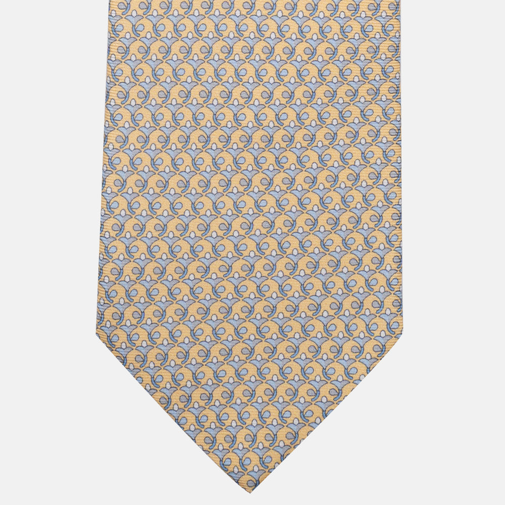 3-Fold Silk Tie, Floral Pattern, Yellow - JC060094_8