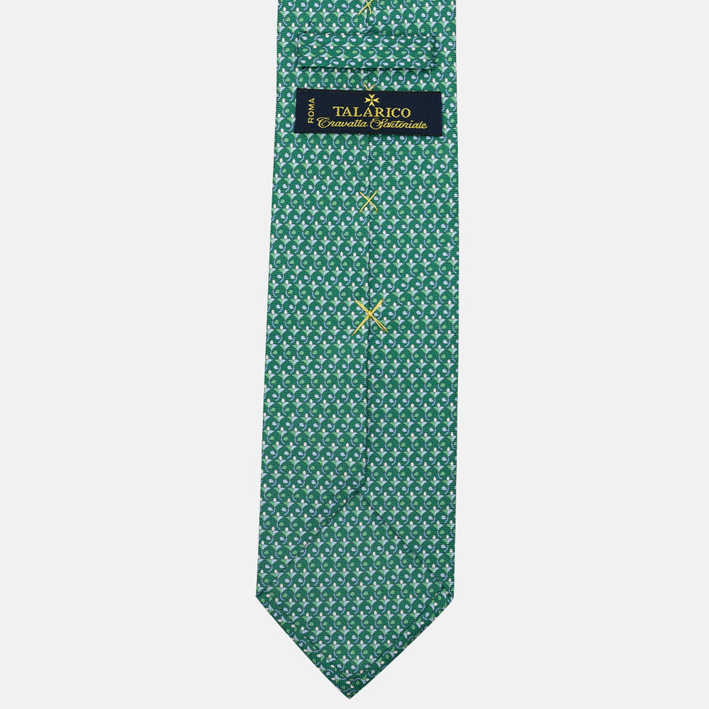 3-Fold Silk Tie, Floral Pattern, Green - JC060094_9