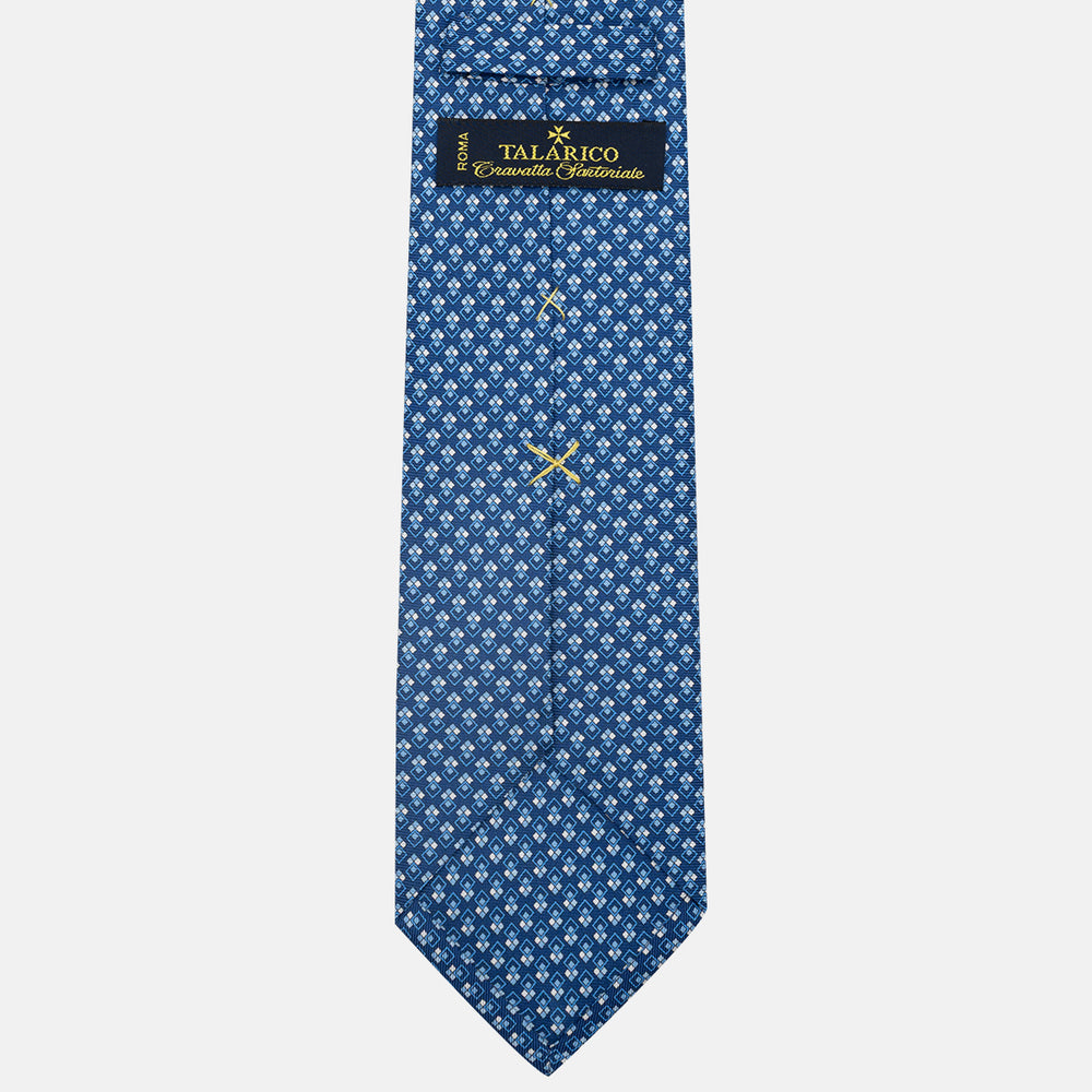 3-Fold Silk Tie, Micro Pattern, Light Blue - JC060095_2