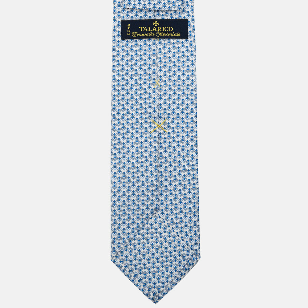 3-Fold Silk Tie, Micro Pattern, White - JC060095_3