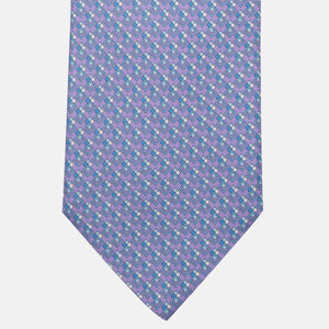 3-Fold Silk Tie, Micro Pattern, Lilac - JC060095_5