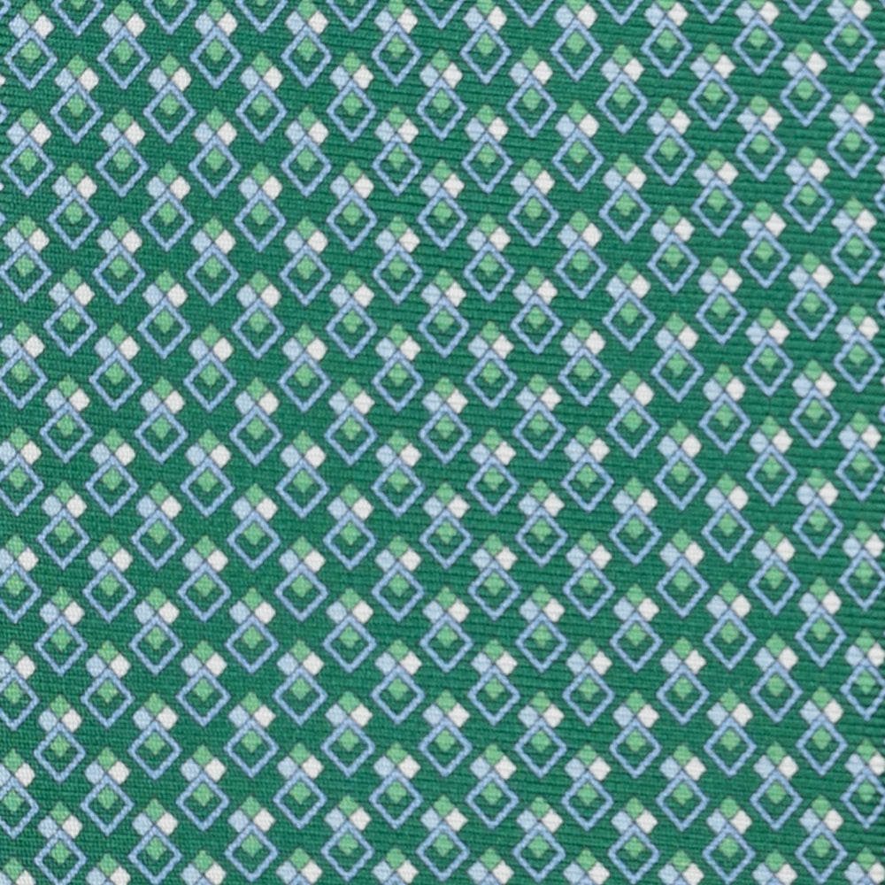 Cravatta 3 pieghe in Seta, Micro Fantasia, Verde - JC060095_6
