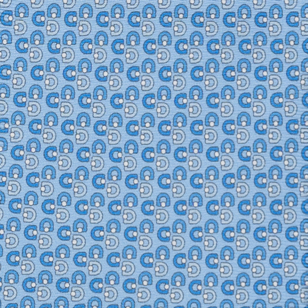 3-Fold Silk Tie, Micro Pattern, Light Blue - JC060099_2