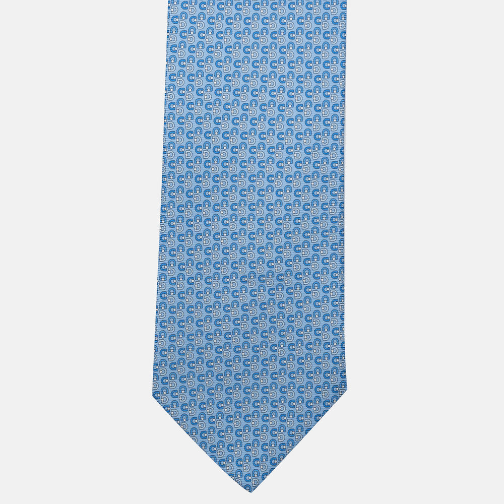 3-Fold Silk Tie, Micro Pattern, Light Blue - JC060099_2