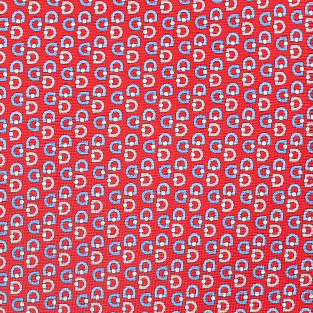 3-Fold Silk Tie, Micro Pattern, Red - JC060099_3