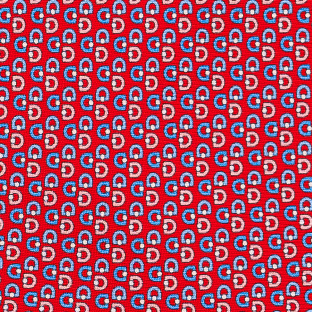 Cravatta 3 pieghe in Seta, Micro Fantasia, Rosso - JC060099_3 T