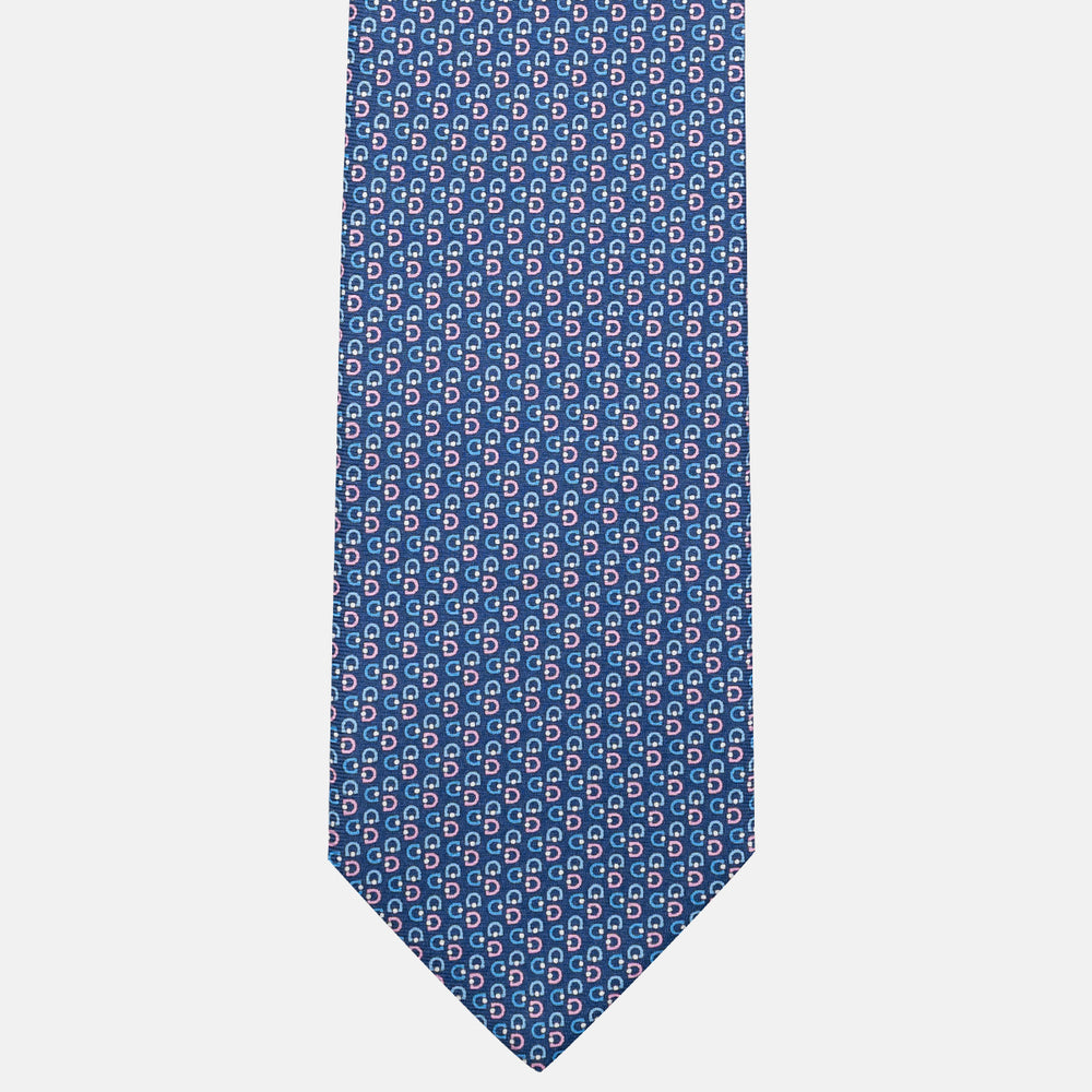 3-Fold Silk Tie, Micro Pattern, Blue Pink - JC060099_5
