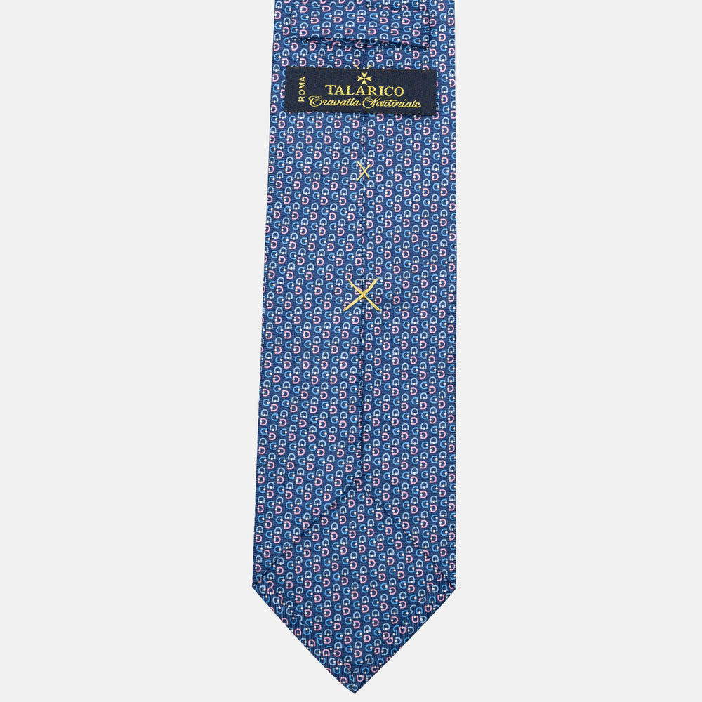 3-Fold Silk Tie, Micro Pattern, Blue Pink - JC060099_5