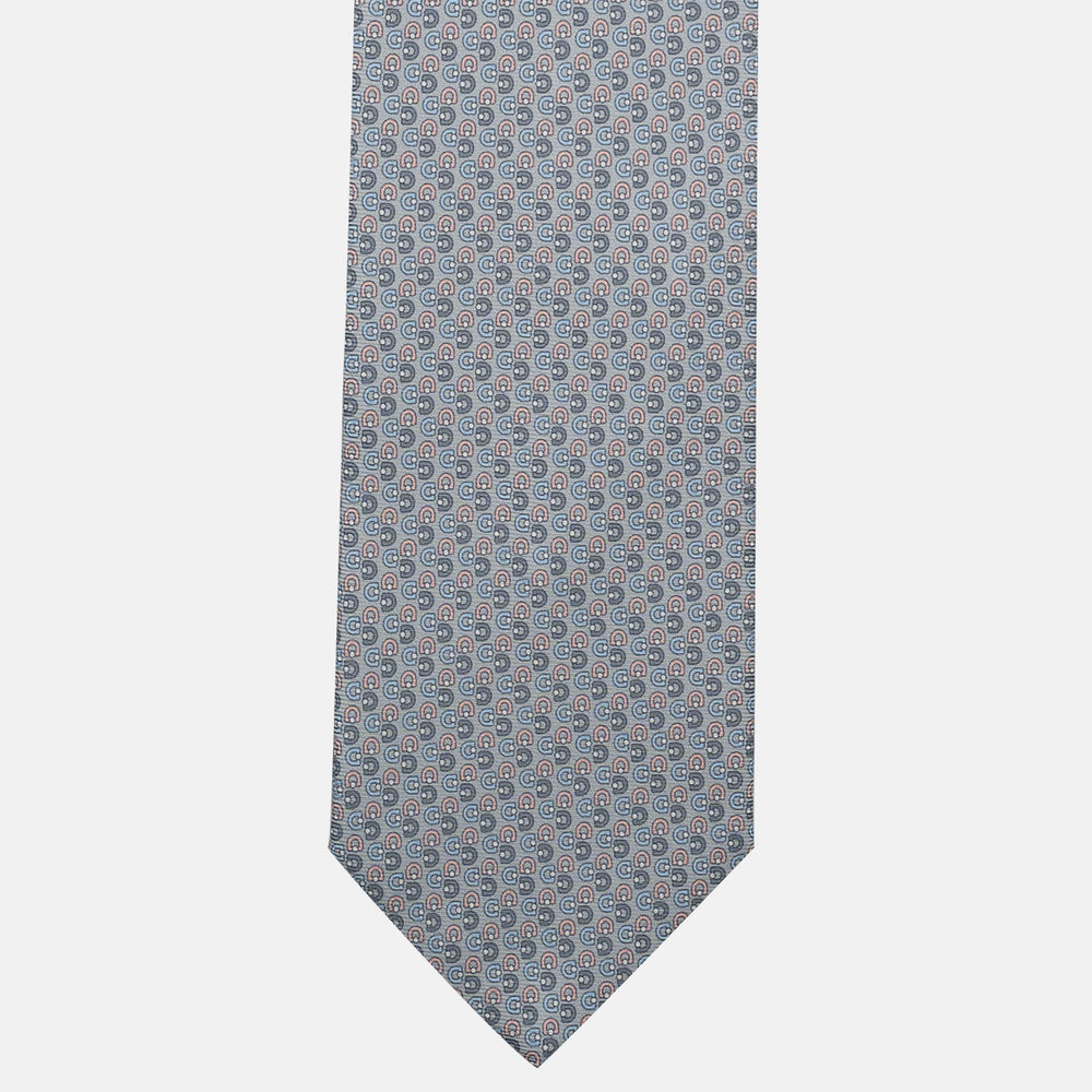 3-Fold Silk Tie, Micro Pattern, Grey - JC060099_7