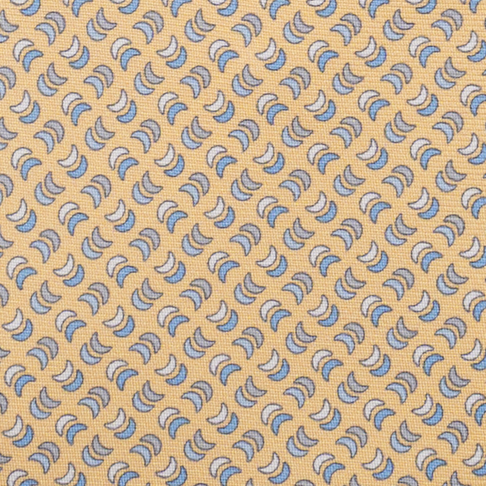 3-Fold Silk Tie, Micro Pattern, Yellow - JC060112_1