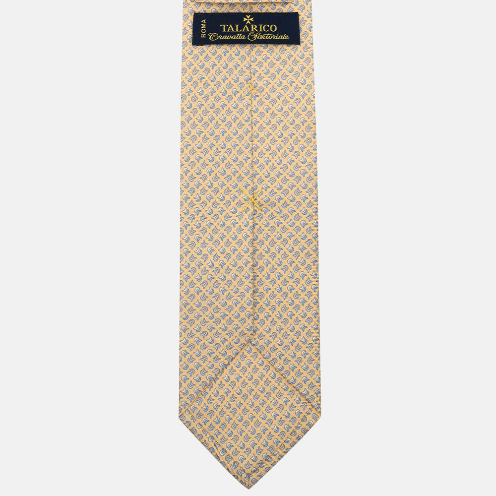 3-Fold Silk Tie, Micro Pattern, Yellow - JC060112_1