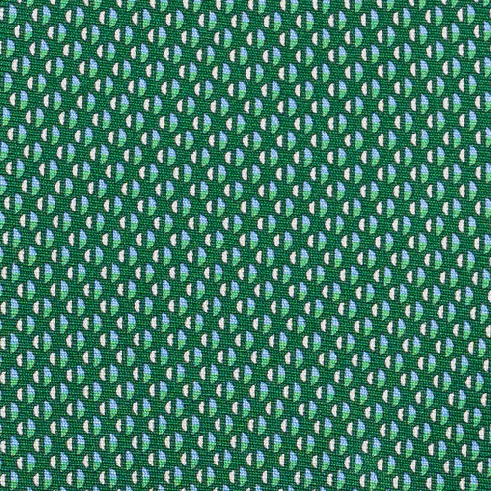 Cravatta 3 pieghe in Seta, Micro Fantasia, Verde - JC060269_14 T
