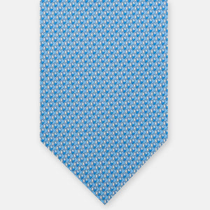 3-Fold Silk Tie, Micro Pattern, Light Blue - JC060269_2 T