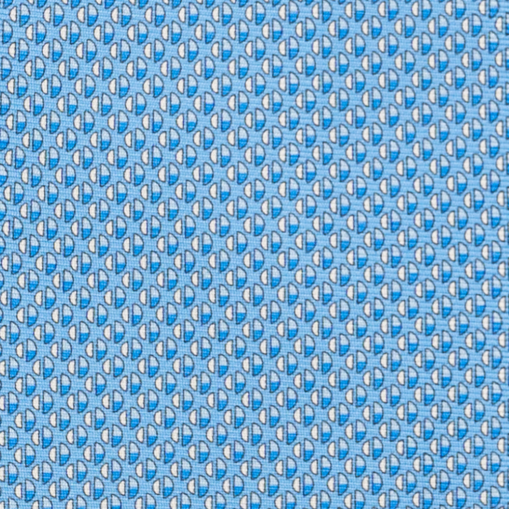 3-Fold Silk Tie, Micro Pattern, Light Blue - JC060269_2 T