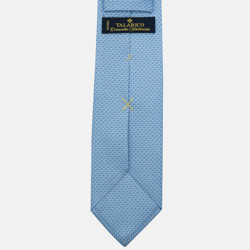 3-Fold Silk Tie, Micro Pattern, Light Blue - JC060269_2
