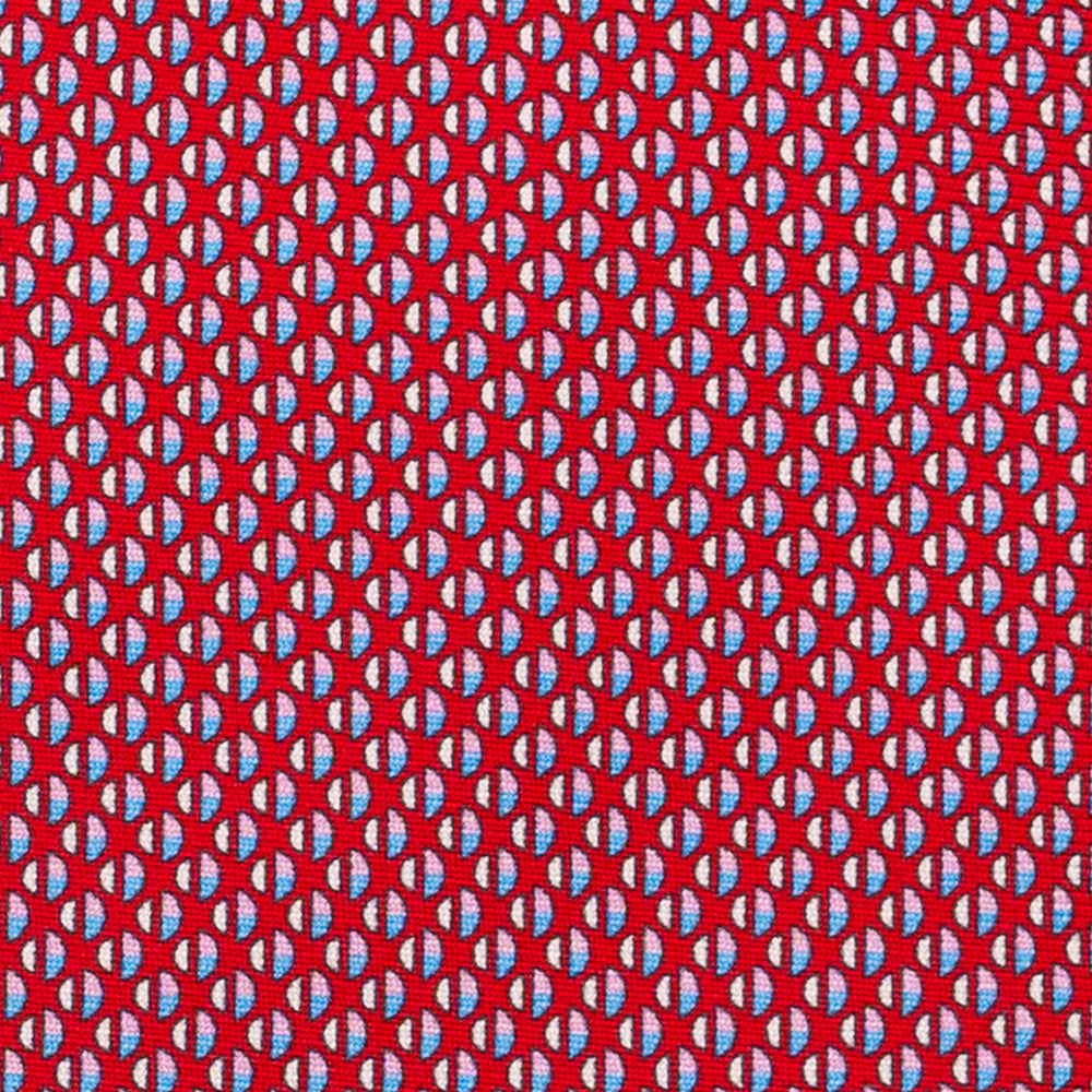 3-fold Silk Tie, Micro Pattern, Red - JC060269_4 T