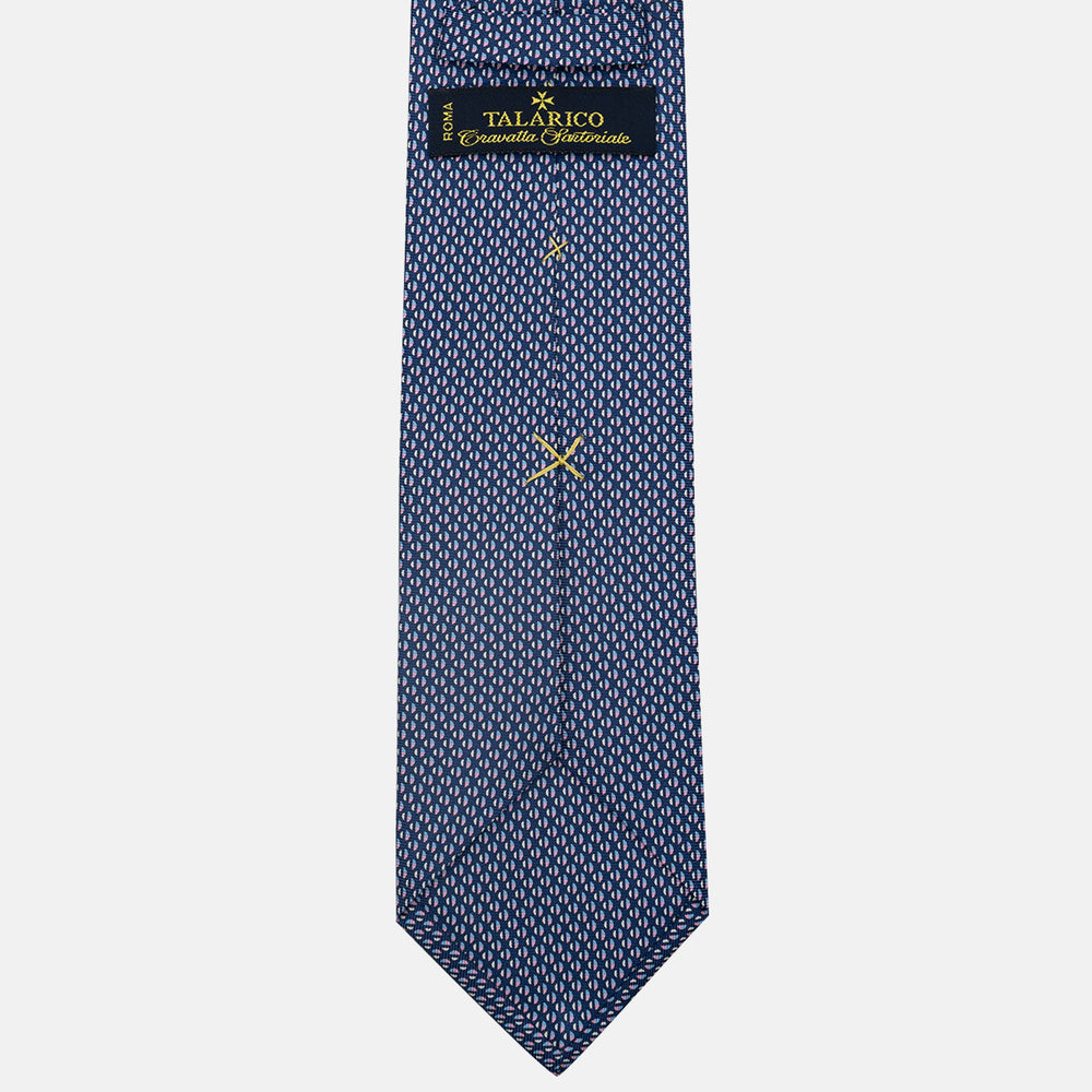 3-Fold Silk Tie, Micro Pattern, Blue Pink - JC060269_6