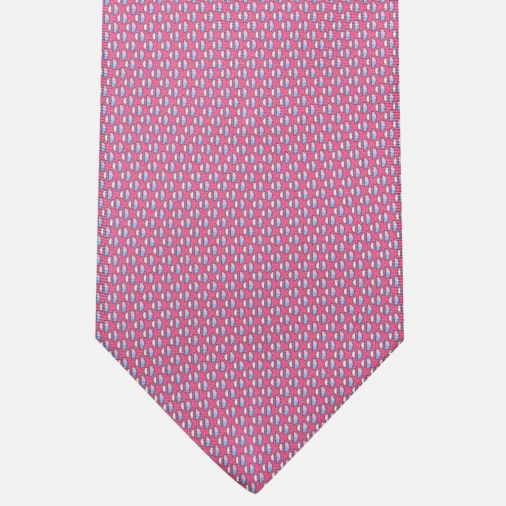 3-Fold Silk Tie, Micro Pattern, Pink - JC060269_9