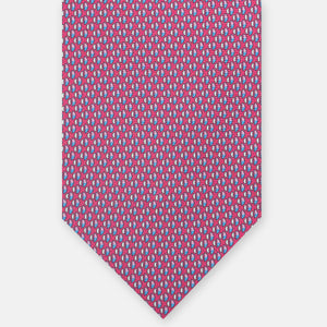 3-Fold Silk Tie, Micro Pattern, Pink - JC060269_9 T