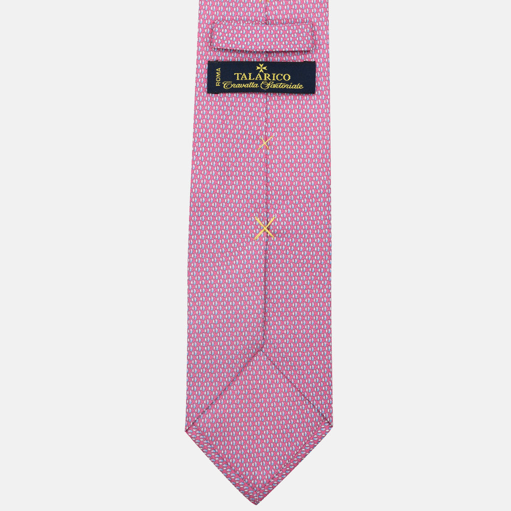 3-Fold Silk Tie, Micro Pattern, Pink - JC060269_9