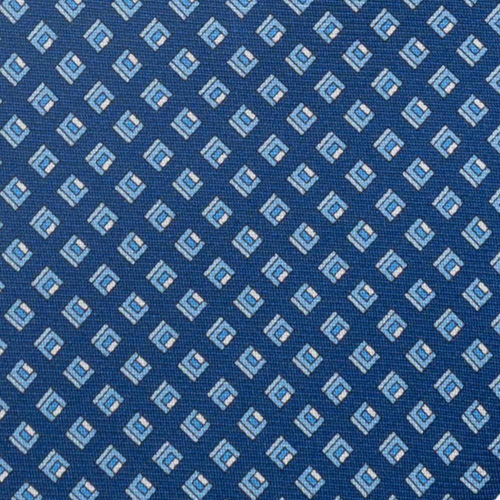 3-Fold Silk Tie, Micro Pattern, Light Blue - JC061849_2